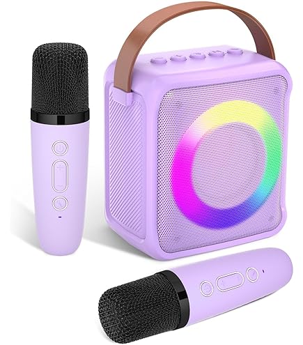 Macchina Karaoke BESCOST Per Bambini - Con 2 Microfoni Senza Fili, Luce LED E 7 Effetti Vocali - Foto 12