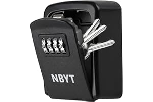NBYT Tragbarer Schlüsselkasten mit Zahlenschloss, Wandhalterung, für Hausschlüssel, Schlüsselversteck zum Verstecken eines Schlüssels, wasserdichter Schlüsselsafe (kleine Größe)