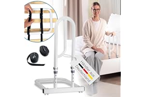 ‎ELONEO ELONEO Bett Aufstehhilfe Bettgriff - Für mehr Unabhängigkeit und Komfort, Höhenverstellbarer Haltegriff für Senioren, weiß