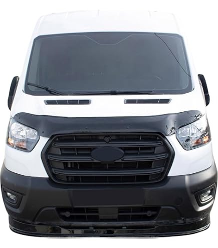 Produktbild von Ford Ranger Accessories CHROMEMASTER Motorhaubenschutz Für Ford Ranger 2015-2019 - Schwarzer ABS Steinschlagschutz Motorhaube Deflektor