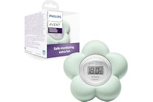 Philips Avent Thermomètre numérique de bain pour bébé, étanche et mesure précise de la température (Modèle ‎SCH480/00)
