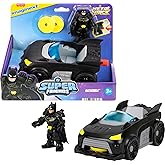 Fisher-Price Imaginext DC Super Friends Metal Force Batmobile Oyuncak Araba, 3 in&ccedil; Batman Aksiyon Fig&uuml;r&uuml; ve Aksesuar Seti, Ba