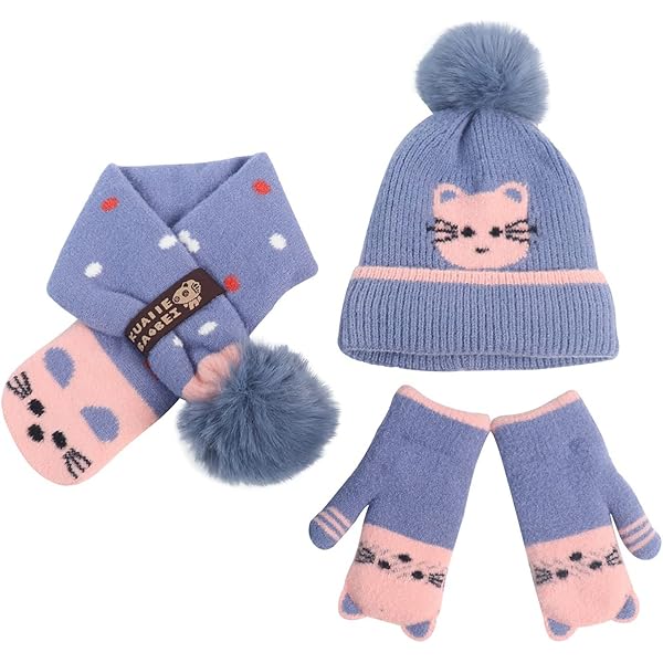 Vijtian Kinder Wintermütze, Baby Strickmütze, Mädchen Jungen Winter Warme Mütze, Dicker