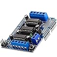 AZDelivery L293D Motor Driver Shield, 4-Kanal Motortreiber Shield, Schrittmotortreiber, Stepper Expansion Board kompatibel mi