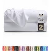 Utopia Bedding Pack of 2 Flat Sheets (without Rubbers) 270 x 290 cm Oeko-Tex Certified Soft Polyester Microfibre Brushed Flat