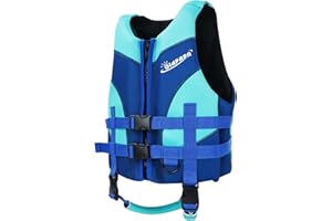 IvyH Swim Vest for Kids, Children Swimming Jackets with Crotch Strap Summer Water Sport Assistance Float Jacket Swimwear for Boys Girls Toddler