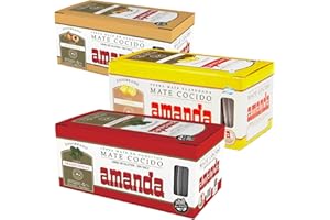 ‎YERBOX 🌿Amanda Yerba Mate Cocido 75 Teebeutel (225g): Traditional + Zitrone + Pfirsich | 🍵Reich an Vitaminen und Antioxidantien | Belebender und Erfrischender Mate Tee