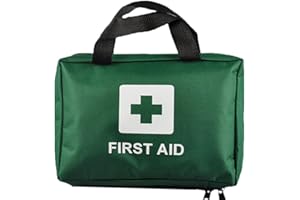 EZY-AID 99pcs Supreme First Aid Kit Bag - Inc. Eye Wash, Crepe, Ice Pack, Thermal Blanket - Home, Office, Vehicle, Workplace, Travel, Camping (Green)