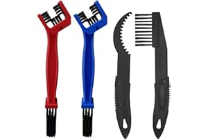 HCOVIV 4 Pièces Kit Outils de Brosse de Nettoyage de Chaînes de Moto Vélo,moto, nettoyeur de chaîne, brosse propre, chaîne outil de nettoyage rapide