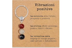 Vulfire Portachiavi personalizzato con cristalli naturali, idea regalo nuovi inizi gadget con pietre curative regali per lui uomo per lei donna Cristallo curativo dedica speciale