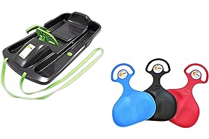 ‎KHW KHW | Lenkschlitten Snow Fox | 95 cm | TÜV-geprüft | inkl. Zugseil | ausgefeiltes Lenksystem | kälte- und lichtbeständiger Kunststoff | Made in Germany