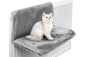 ASAB Cat Radiator Bed Soft Comfortable Scratch Resistant Cat Radiator Hammock Easy Washable and Foldable Hanging Cat Bed Plush Cosy Fleece Easy to Install Heat Resistant Ideal for Indoor Cats Kittens