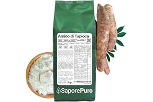 SaporePuro Amido di Tapioca 1000 g – Senza Glutine – Addensante Naturale per Creme, Salse, Dolci e Gelati