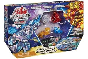 SPIN MASTER Bakugan Evolutions: Platinum Battle Bundle Set Season 4 (4 Bakugan i 1 Arena z tkaniny)