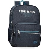 Pepe Jeans Edmon, casual backpack, walking backpack, made of polyester, wide straps, ergonomic and padded, several pockets an