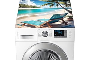 SANLIUSANJIU Waschmaschinenauflage, 60 x 60 cm Waschmaschinenauflage Rutschfest, Waschmaschinen Staubschutz, Waschmaschine Bezug mit Muster abdeckung, für Waschm Aschine, Kühlschrank, Küchen (C)