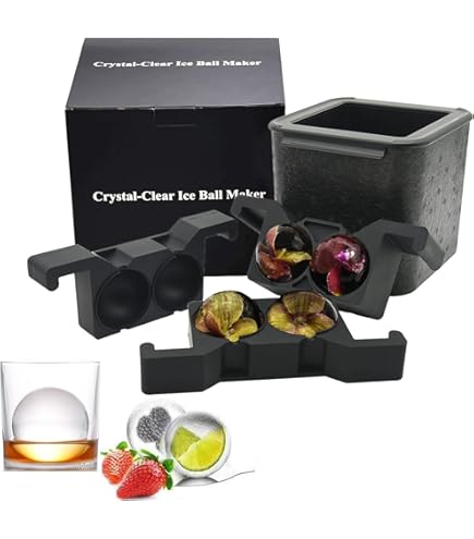 Kidia Ice Clear Cube Maker – Transparent Ice Cubes 8×5x5cm – Directional Freezing, Food Safe Silicone, Insulation Box (Collins 10x4x4