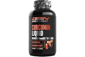 ‎GEN GERMAN ELITE NUTRITION Curcuma NovaSol® - 120 Liquid Kapseln - 1000 mg Curcumin pro Tagesportion - Mit patentiertem NovaSOL - 185 x höhere Bioverfügbarkeit durch flüssige Kurkuma Form - vegan