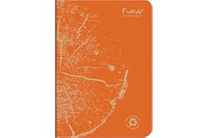 Clairefontaine 684865C A Notebook Collection Forever Stapled 100% Recycled Rust Orange - A5 14,8x21cm - 96 Lined Pages - White Paper 90g - Recycled Card Cover
