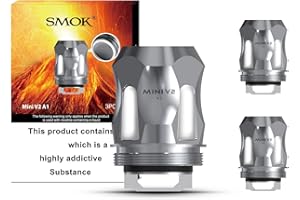 SMOK TFV-Mini V2 A1 Coils Works With R-Kiss & Species Kit, TFV8 Baby V2 Tank (A1 Single Mesh Coils) Pack of 3 No Nicotine