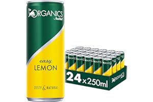 ORGANICS BY RED BULL ORGANICS Easy Lemon by Red Bull, 24 x 250 ml, Dosen Bio Getränke 24er Palette, OHNE PFAND