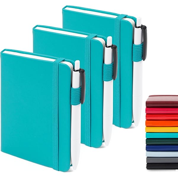 3 Taccuini Tascabili Con Penne - Mini Blocco Note Righe A6, Copertina Rigida Color Pastello - Foto 6