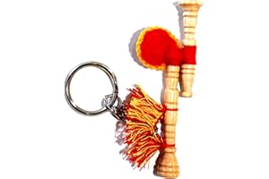 GAITAS EDUARDO REPRESAS Gaita gallega de llavero, en madera de fresno lacada al natural, fuelle de fieltro rojo con fleco y un pequeño aro porta llaves,ideal para gallegos nostálgicos por el mundo.