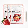 pick'em flavoured toothpicks Sassy Strawberry [TRIPLE PACK] - 60x flavoured toothpicks - the lifestyle alternative to chewing gum (juicy exotic flavour) - toothpicks with flavour - toothpicks wooden