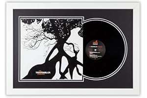 SOOBSOO Schallplatten Rahmen - Schwarz-Weiß-3 - LP-Cover und Vinyl Bilderrahmen mit Doppel-Passepartout für 1er-, 2er und 3er LPs