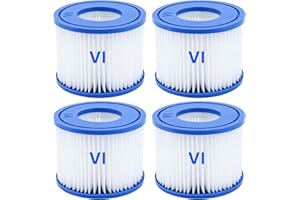 woejgo VI Filterkartusche für Pool, Flowclear Pool Filter, Filter Ersatzfilter für Lay-Z-Spa Miami, für Vegas, für Monaco. Größe 6-58323. (4 Pack)