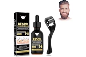 UTAPOSSIN Spray Pousse Barbe Coffret Soin de La Barbe, Kit Croissance Barbe, Beard Oil Growth, Barbe Dermaroller, Kit Sérum Huile Barbe De Croissance Pour Pousse Barbe Accélérateur