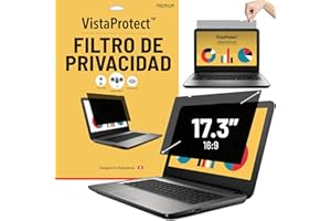 VistaProtect - Filtro de Privacidad y Filtro Anti Luz Azul Premium, Privacy Screen Filter, Protector de Pantalla para Ordenador Portátil (17.3″ Pulgadas)