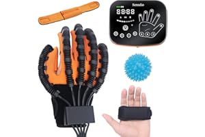 Senndio Riabilitazione Glove robot per paziente con ictus, aggiorna l'attrezzatura di recupero dell'ictus della mano dell'emiplegia con la ricarica USB e la regolazione della forza, Main droite-S