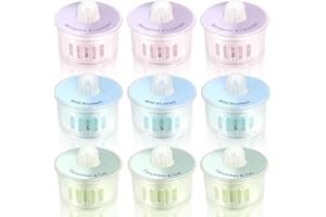 CHUANCHENG Confezione da 9 capsule profumate, set di deodoranti per aspirapolvere per ECOVACS Deebot OZMO T9 T9+ T9 Max T9 Power T9 Aivi T10 Plus X1 Plus, 3 Wild Bell 3 Bergamotto e lavanda 3 Cetriolo e quercia