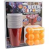 PMS 619028 36PC Beer Pong Set in Double Blister Card, Red