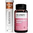 HealthKart hk vitals Multivitamin Plus Women (30 Tablets) with Glutathione (Orange, 15 Effervescent Tablets) | Daily Multivitamin for Women | For Energy, Joints, Skin & Hair