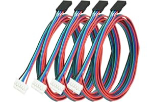 PERFETSELL Cavo Motore Passo-Passo da 4 Pezzi Cavo Motore Passo-Passo 1M Cavo Motore Passo-Passo Connettore Cavo Hx2.54 da 4 Pin a 6 Pin Compatibile con Motore Stampante 3D NEMA 17
