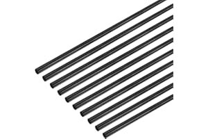 M METERXITY 10-Pack Carbon Fiber Rods, 200mm Length 2mm Dia Carbon Fiber Solid Matte Pole for RC Airplane/DIY Craft/Quadcopter Arm/Scale Model Kite Wing Tube [7.87 x 0.08IN]