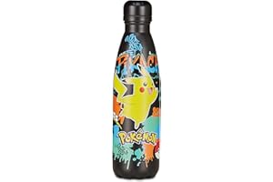 Pokémon Seven Borraccia Termica, Nera, Mantenimento Temperatura fino a 24h, Borraccia Scuola e Tempo Libero, Bambino