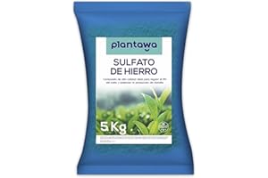 PLANTAWA Sulfato de Hierro 5Kg, Quelato de Hierro, Fertilizante, Nutriente para Plantas, Reverdeciente Anticlorosis, Tierra para Plantas Sustrato para plantar Semillas Huerto