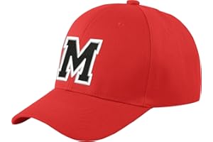 morefaz New Czapka z daszkiem CZERWONA Chłopiec Dziewczynka Dzieci Czapka Unisex A-Z Alfabet