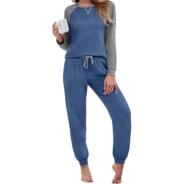 Nieery Damespyjama, lange tweedelige katoenen pyjamaset, nachtkleding