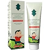 Ethiaspire Toddler Toothpaste 50g | Doctor Recommended Safe if Swallowed Toothpaste for Kids 0-3 Years | Fluoride-Free, Vegan