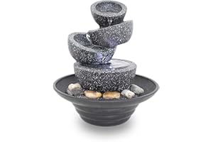 ‎KIOM Zimmerbrunnen Tischbrunnen Dekobrunnen FoBowls mit LED 10869
