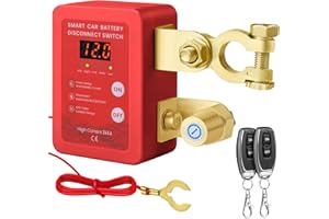 DKEVEU Disjoncteur de batterie télécommandé sans fil - 12 V - 240 A - Interrupteur d'arrêt automatique - Coupe circuit batterie pour voiture, camping-car, ATV, camion, bateau (Avec affichage-LED)