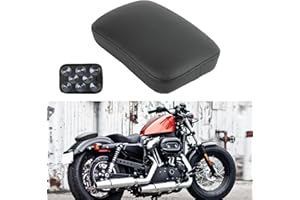 DREAMIZER Sedile a Ventosa per moto, Sellino Moto Sedile Passeggero Custom 8 Ventosa Solo Posteriore Sedile Passeggero Sellino Compatibile con Harley Sportster XL883 1200 Dyna Softail Chopper Custom