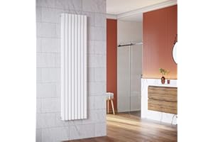 ELEGANT Radiatore a pannello di design, 1800 x 472 mm, bianco, doppio strato, connettore centrale verticale