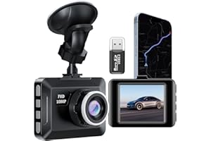 ADINAS 【2023 Nouvelle Version】 Caméra Embarquée Voiture 1080P 2.7 Pouces Caméra de Voiture Grand Angle de 170°,Dashcam Voiture avec Mode de Stationnement,Détection de Mouvement,Enregistrement en Boucle