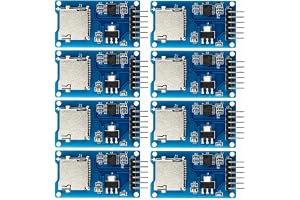Gebildet 8 st Micro SD TF Kortläsare Modul, 6-Pins SPI Gränssnittsminneskort med 3,3V Nivåkonverteringskrets