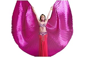 Ailes d’Isis Calcifer® - Pour danse du ventre égyptienne - Costume cadeau idéal pour Noël, grandes fêtes, rose